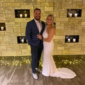 White Sequin One Shoulder Dress